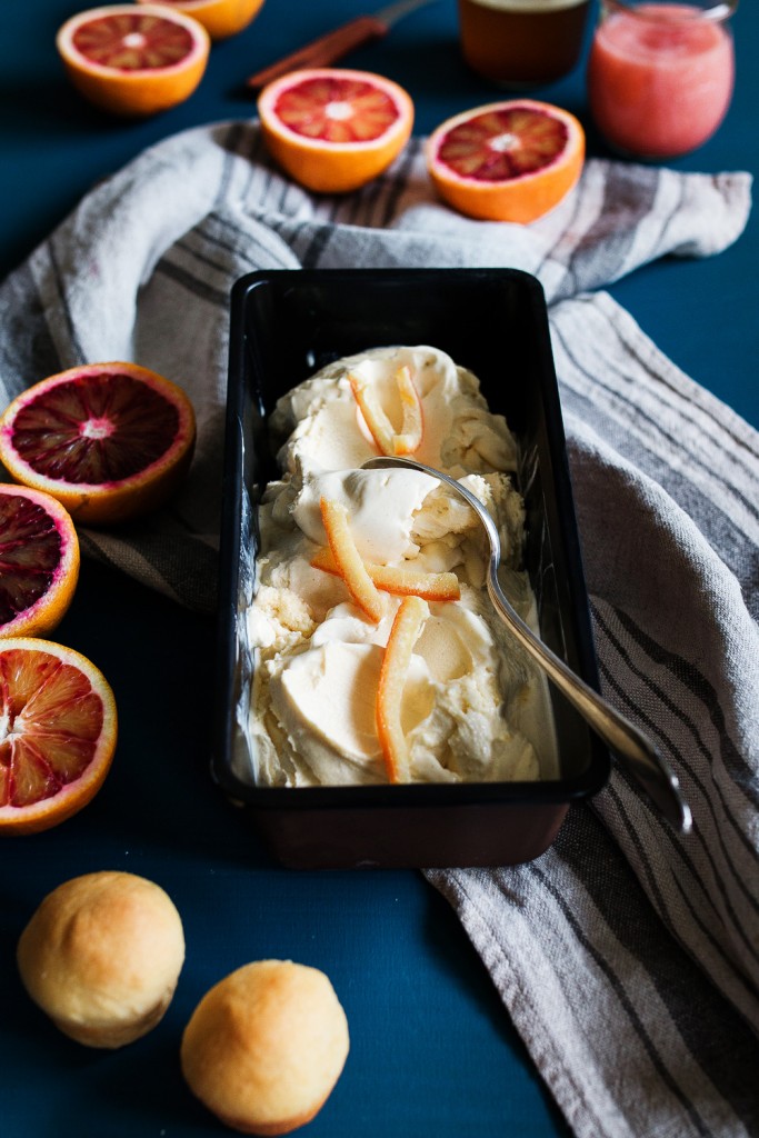 Baba au Rhum | Eis von brauner Butter | Blutorangen Gel | kandierte ...