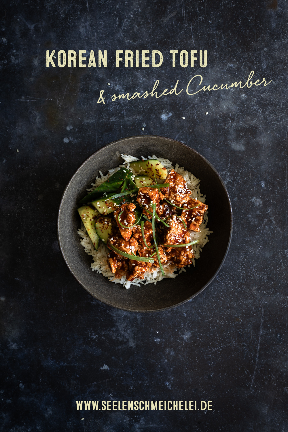 Korean Fried Tofu und smashed Cucumber Salad | seelenschmeichelei.de